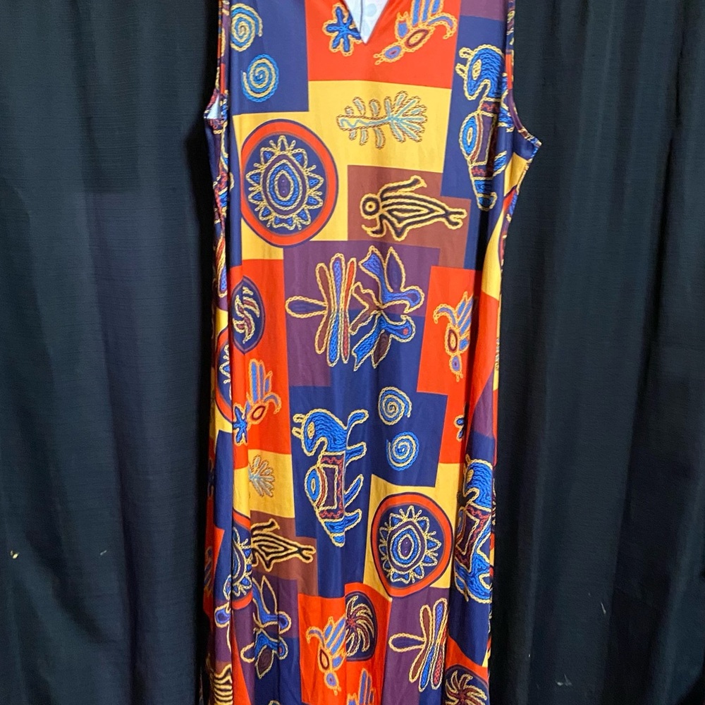 Colorful Geometric Maxi Dress